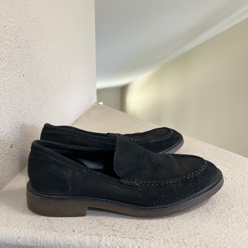 Calvin Klein Black Suede Slip-On Loafers